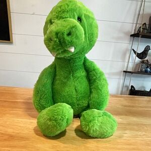 Kid Connection Green Dinosaur Plush Stuffed Animal, Weighted Beads, 2022